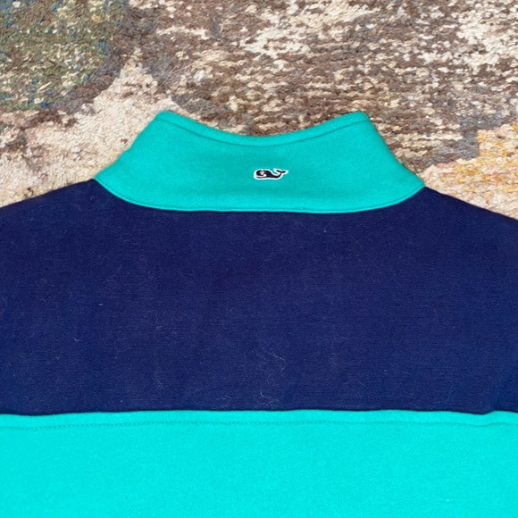 NWOT VINEYARD VINES Navy/Teal Pullover, Size Medium - Picture 6 of 9